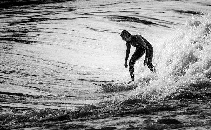 Surfen im Fluß